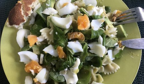 pastasalade met avocado en feta