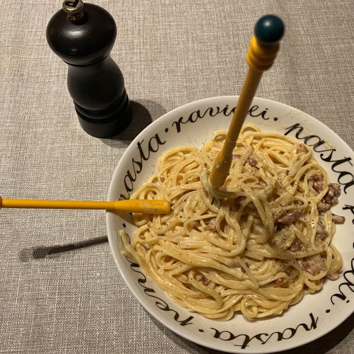 linquine carbonara