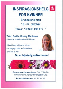 Kvinnehelg 16.-17.oktober 2015