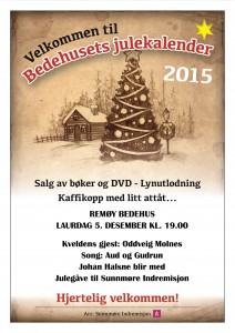 Plakat Remøy bedehus 5. desember 19.00