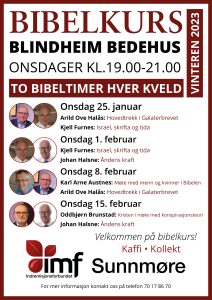 Bibelkurs Blindheim bedehus onsdag 8.februar