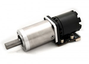 image of a servo motor with a gearbox