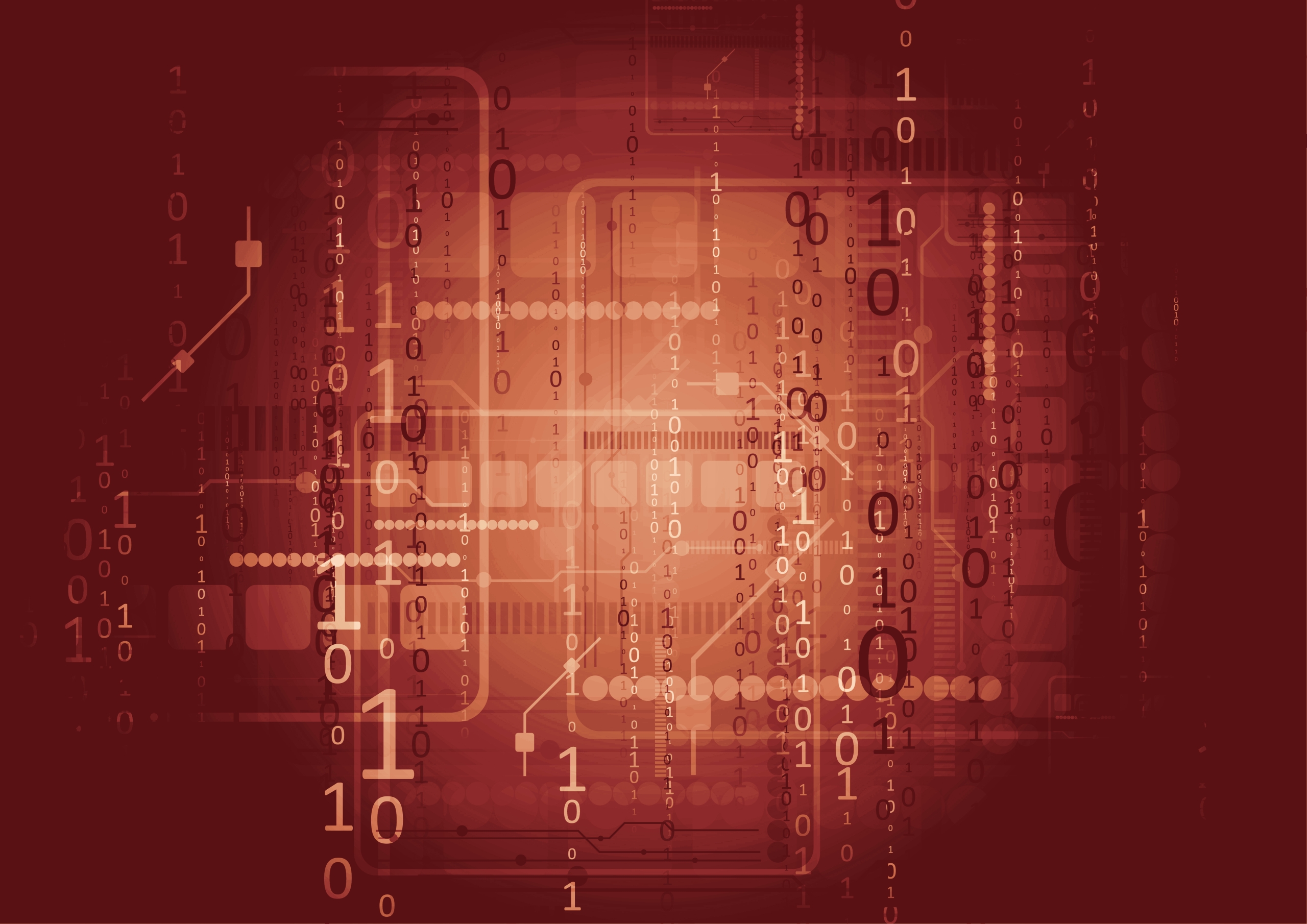 Technology background with binary code