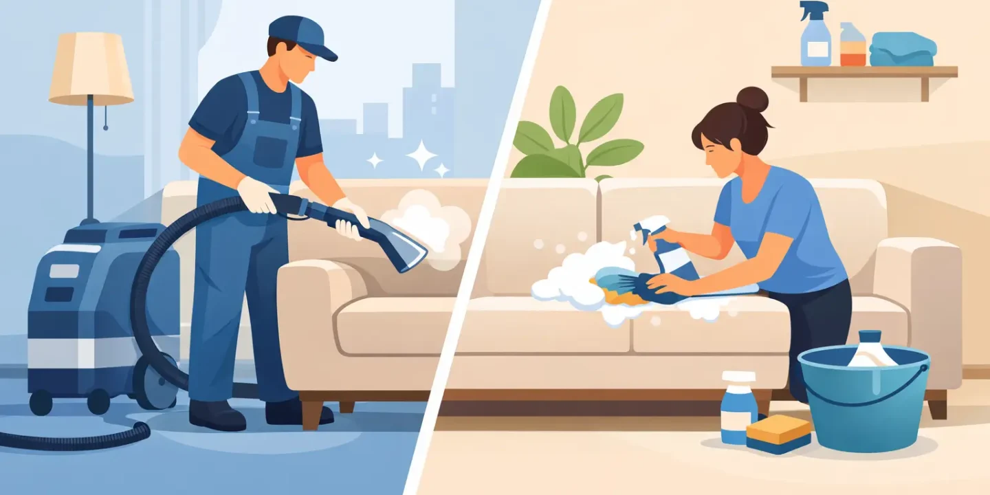 Professional vs DIY Upholstery Cleaning