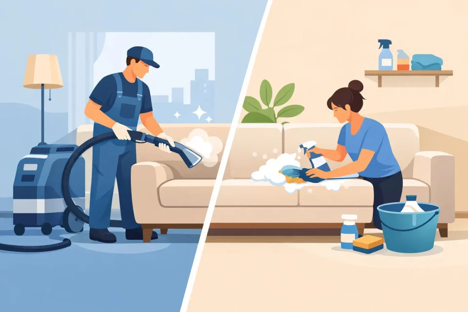 Professional vs DIY Upholstery Cleaning