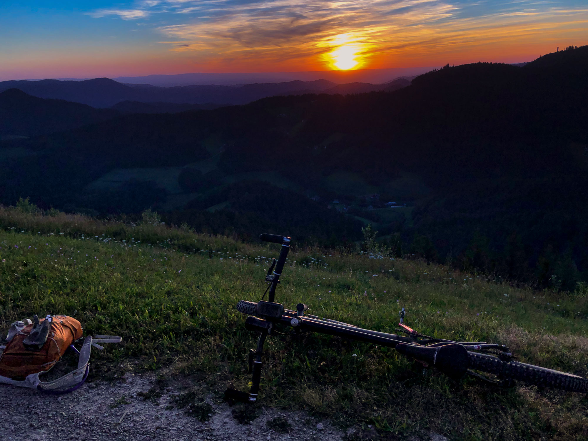 Sonnenuntergang über die Wilde Rench