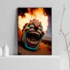 fire and clown posters