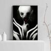 scary alien painting