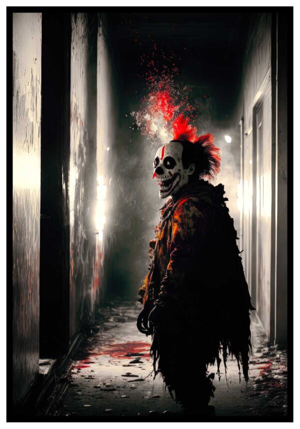 happy horror clown poster