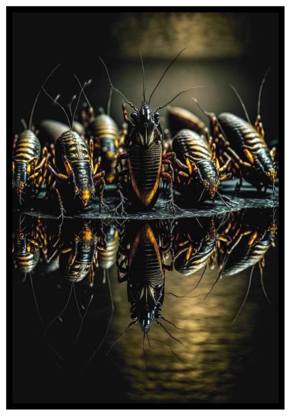 Uhyggelige kakerlakker plakat