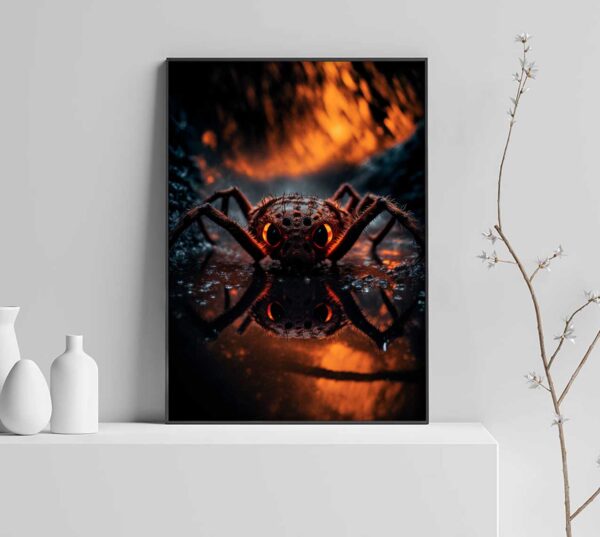 pintura con araña