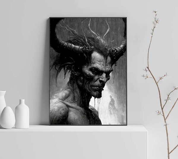 demon portrait poster