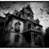 beautiful haunted house painting