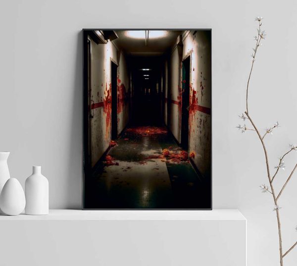 blodig korridor poster