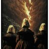 mystisches Poster mit Nonnen