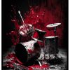 drums zwarte metalen poster