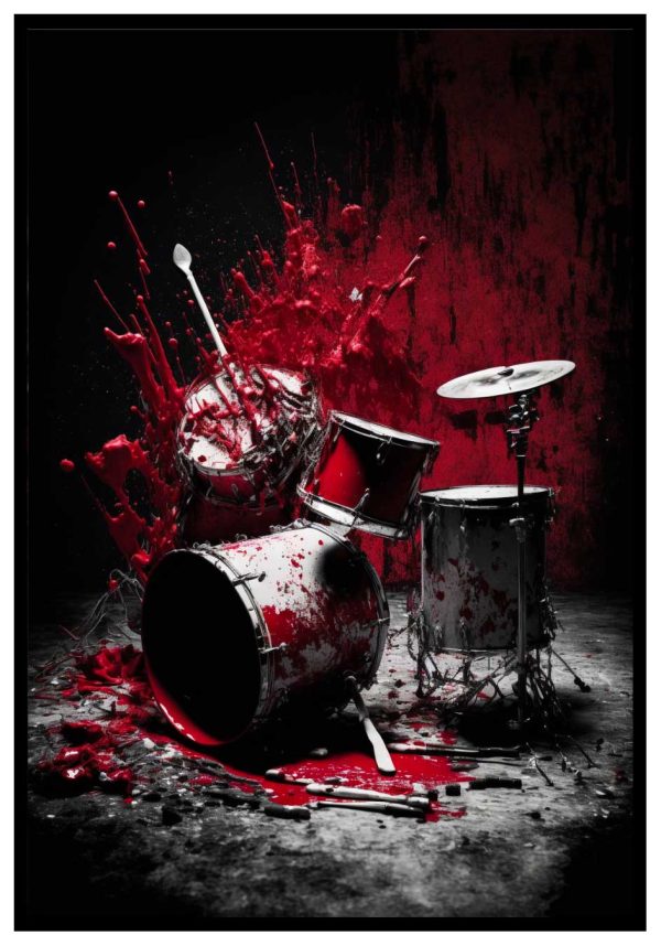 drums black metal poster