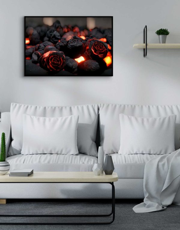 roses in glowing painting