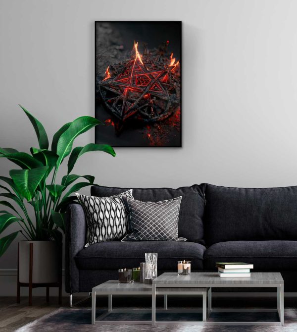 pentagram burning poster