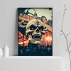 Vintage poster with skull