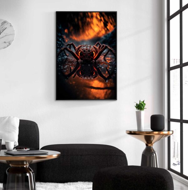 orange spider poster