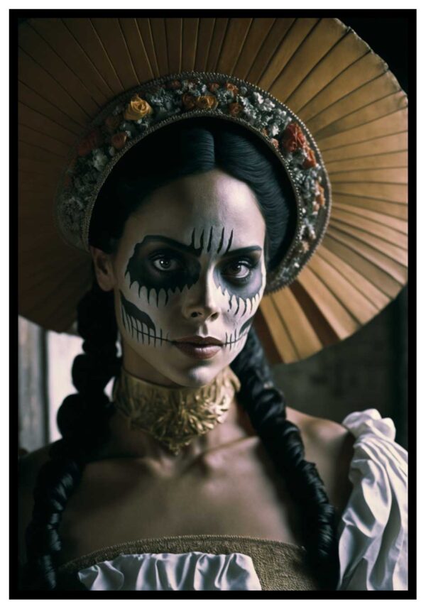 hermosa mujer tablero de los muertos