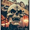 angry skull poster