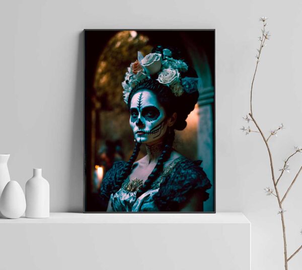 Los muertos poster i blått