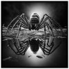 Black and white poster with spider