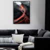 abstract volcano poster
