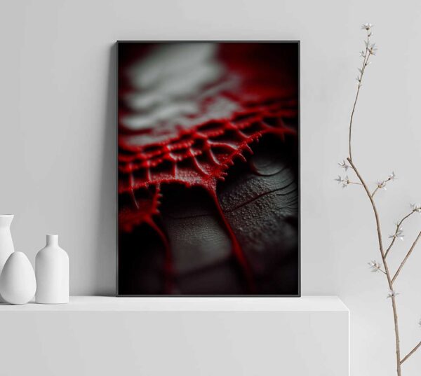 abstraktes rotes Gothic-Poster