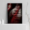 abstract rood bord met eng motief