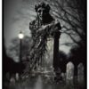 Mysterious and scary cemetery poster