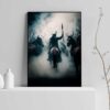 mystical fantasy poster with vikings