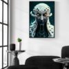 mysterious and scary alien painting