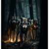 Dark posters with wolves