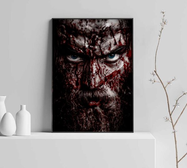 scary viking painting