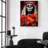 Los muertos poster i orange röd färg