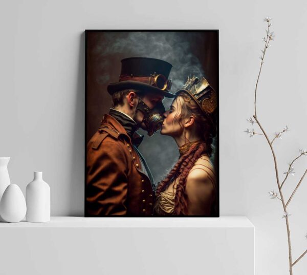 painting with steampunk love