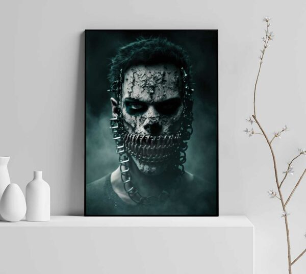 Spooky poster with chains