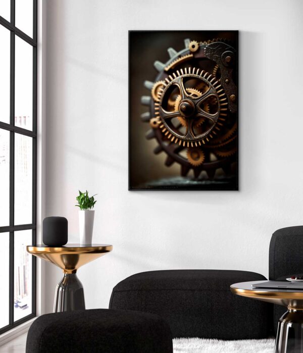 Steampunk gear poster