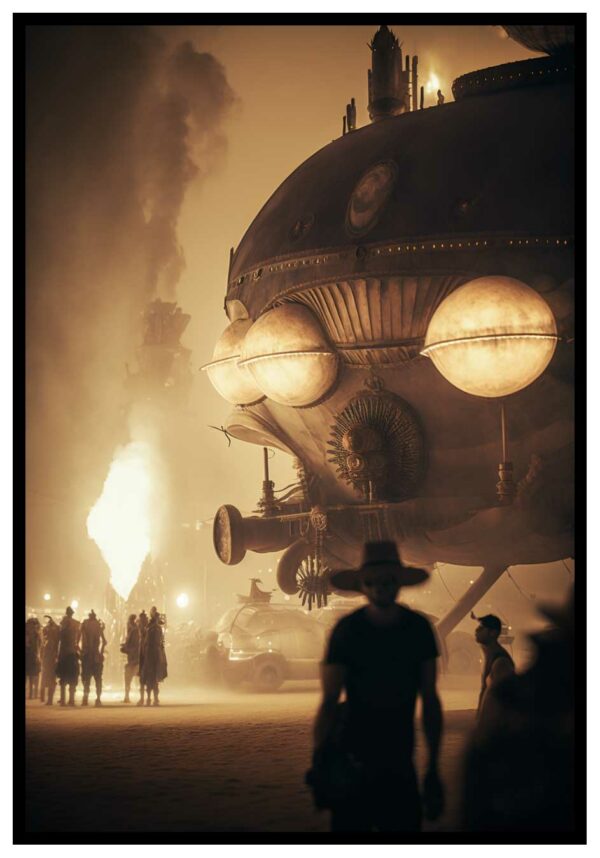 steampunk ship poster