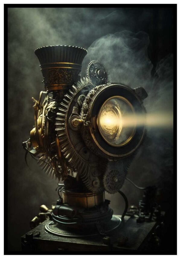 الملصق steampunk مجردة