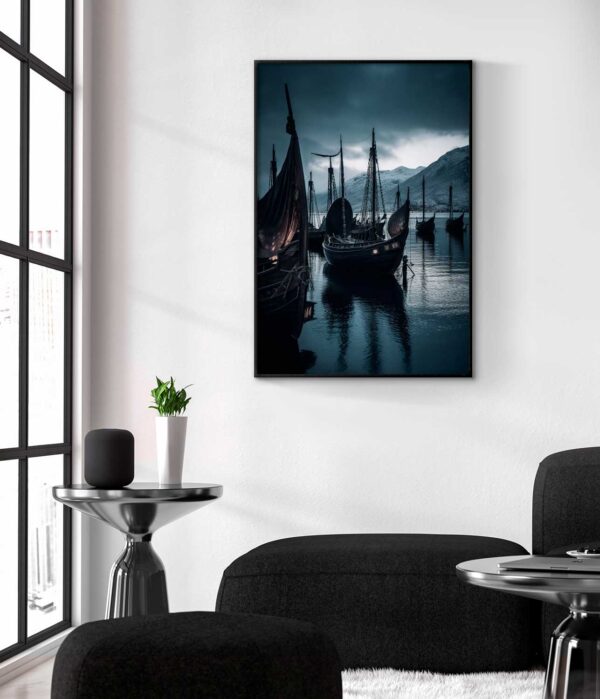 viking boat poster