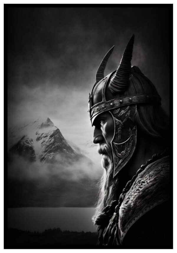 Warlike viking poster