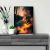 abstract fire poster