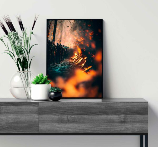 abstract fire poster