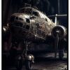 retro vintage aircraft poster