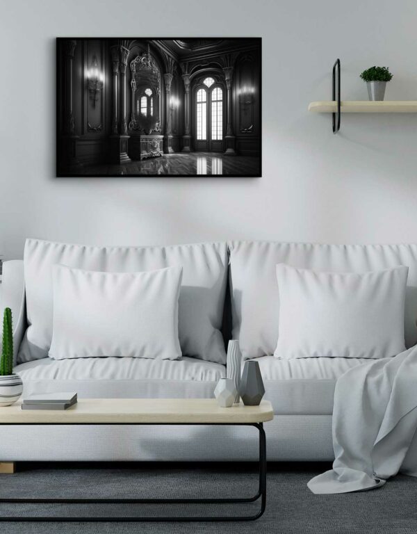 black and white and gothic painting