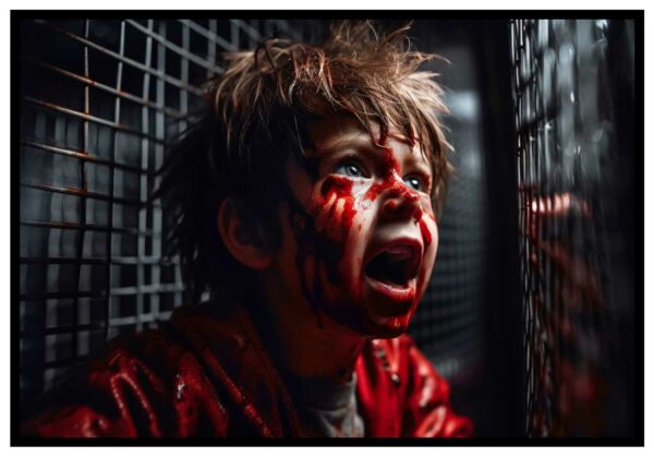 pojke i en bur skräck poster